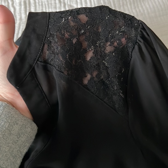 Black sheer long sleeved shirt - Picture 3 of 6